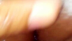 oiling up that big booty ebony wife during massage