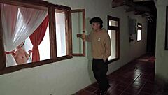 spying on skinny latina tenant turns into wild fuck