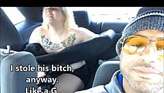 oh no bf busted me fingering chubby gf ass outdoors flashing tits