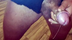 solo guy with big cock and ass masturbates until he cums and moans in pleasure