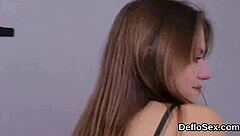 Tempting Kitten Spreads and Rubs Snatch to Intense Orgasm