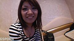 bending over for creampie after dinner with sexy young japanese in tokyo