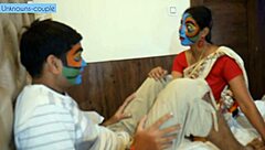 hot babysitter kavita seduces horny golu in lusty roleplay massage!