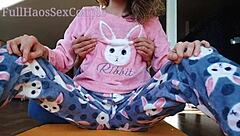 Stepdaddy Fingers Asian Teen's Tiny Tits Then Masturbates Her Tight Pussy