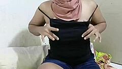 Hijab Wife Fingers Big Pussy Alone!