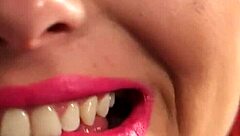 bombshell centerfold kneels for bukkake facial swallowing every thick load