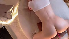 Cute brunette teen camgirl rides dildo hard then buzzes clit with vibrator 😘