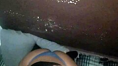 Skinny hottie milks my load dry