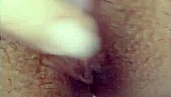 Chris Vivi squirts hard while fingering her soaked open latina pussy