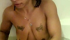 i love shaving my ebony milf pussy smooth then soaking in the bath