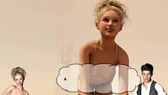 wanna see this shaved blonde with small tits suck cock deep?