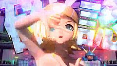 Alien bunny kagamine rin mod flaunts big tits ass in full nude costume.