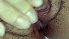 Chris Vivi squirts hard while fingering her soaked open latina pussy