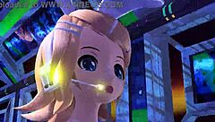 Alien bunny kagamine rin mod flaunts big tits ass in full nude costume.