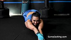 Teen Gags Deep On Cock Gym Workout Suck