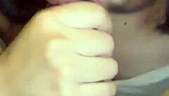 i love how this hot brunette gags on my cock so deep and dirty