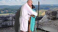 Agarabas and Olpr fuck big asses anally on mountain with monster cocks gaping shaved pussies outdoors