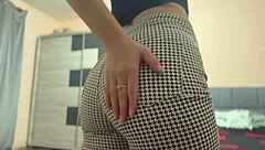 big ass latina teases in tight pants before solo play