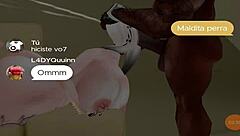 chilena teen squirts hard from double oral cock sucking and black orgasm explosion