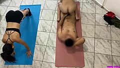 Padrastro trains then fucks two hot adopted hijastras hard