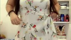 this 23-year-old spanish girl accidentally flashes her skirt in public voyeur clip