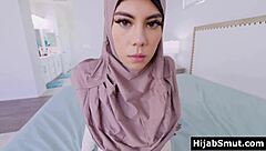 shy mila marie fucks hard hijab on