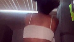 SKINNY BABE SHAKES HUGE ASS ON MONSTER BBC IN SNEAKY LIVING ROOM POUNDING