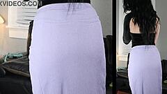 jazmin shakes ass in horrible skirt during sexy photoshoot tease