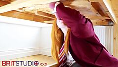 Victoria Greene milks cock till uniform's cum-soaked at table