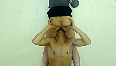 Watch this bound slave's clit quiver under relentless pussy licking tongue work!