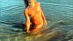 kleo furiosa shows off tight pussy and small tits on sunny beach