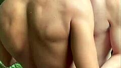 Muscular Brazilian Bodybuilder Jerks Huge Cock on Trail Till Explosive Cum