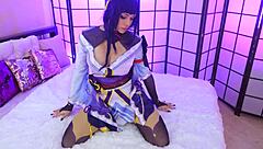 raiden shogun fingers her dripping pussy hard