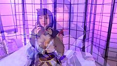 raiden shogun fingers her dripping pussy hard