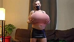 shanneltrav bounces her massive transsexual boobs everywhere