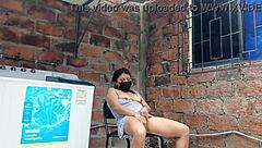 whoa my slutty neighbor lifts her dress in the yard flashing that pretty pussy