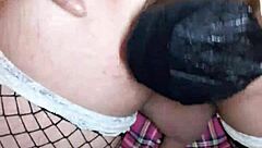 Big Dildo Stretches Tranny Ass For Hard Fisting