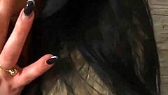 uggs boots camel toe pokes funny in old down jacket for playful fun