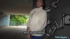 Public Agent: Spanish College Teen's Tight Pussy Filled Outdoor Pov