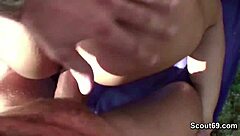 two boys lure petite teen stranger into park fuck for cash!