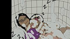 Futanari trio anal assfucking ends in hot cumshots