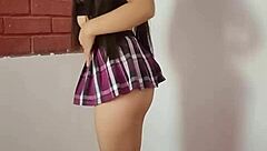 young latina brunette panties off for hotel hard anal sex