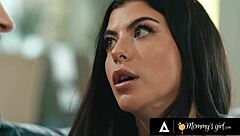 pretty gal ritchie apologizes to stepmom sophie locke, face sitting scissoring lesbian tension builds with big tits