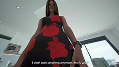 guy sniffs her panties then pounds her tight pussy deep