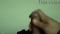 mejicanito jerks HUGE cock moaning loud to massive CUM orgasm!!