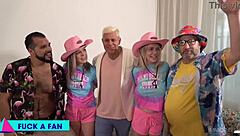 Rebel Rhyder And Lana Analise Spit-Roasted By Competition Winners