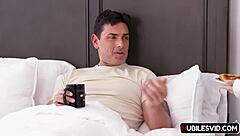 shy petite teen princess gets deepthroat creampie from daddy on father's day