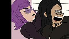 Futanari trio anal assfucking ends in hot cumshots