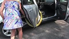 i flash my shaved milf pussy outdoors in lingerie, who cares?