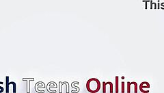 omg this collared british teen 18yo rides the fucking machine to squirting orgasm